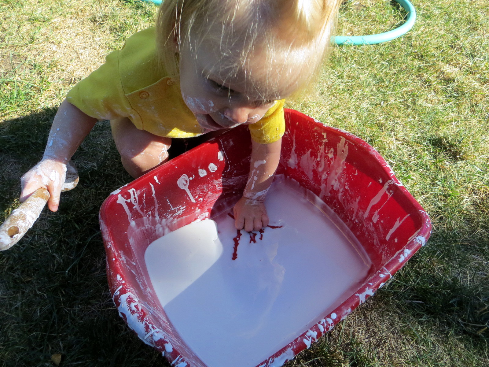 itty bitty love cornstarch & water an ooey gooey toddler experiment