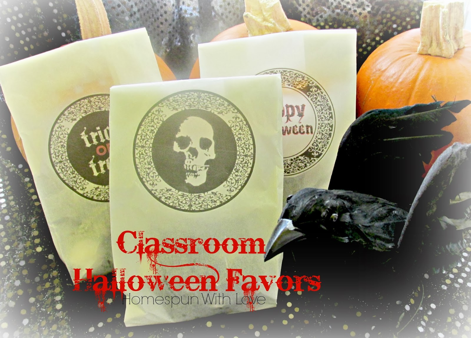 Homespun With Love Classroom Halloween Party Favors Make Them Yourself!