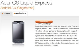 Acer C6 Liquid Express (E320) coming to Orange UK