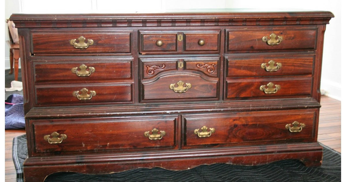 Pretty Distressed Goodwill Dresser Video Tutorial Part 3 (Dark Wax)