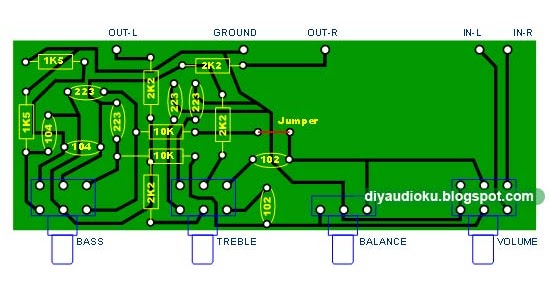 DIY Audio Elektronika: Skema Rangkaian Pengatur Nada Baxandall untuk