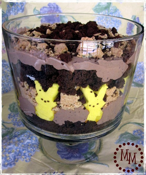 S'mores trifle with PEEP bunnies