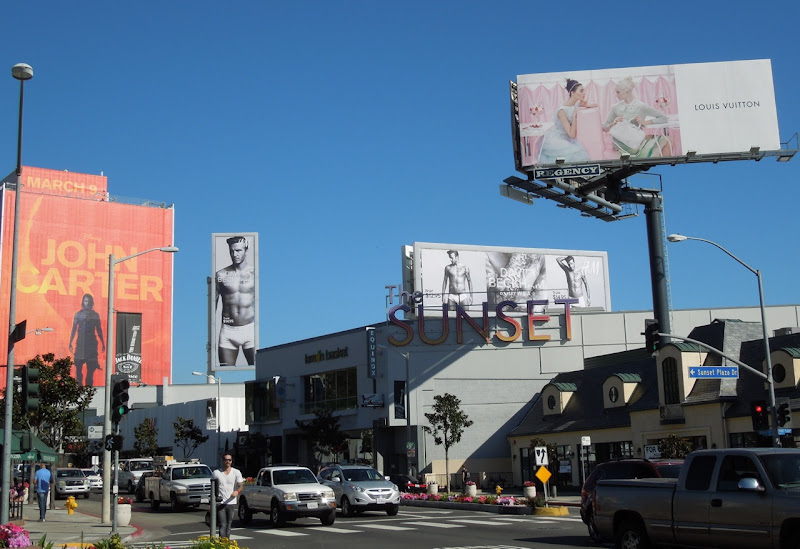 Beckham H&M underwear billboards Sunset Strip Beckham HM underwear billboards Sunset Strip