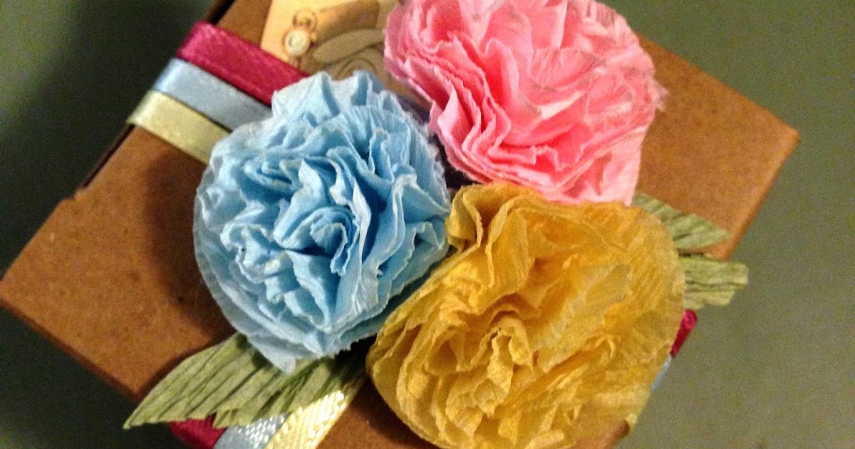 Crepe Paper flower boxes