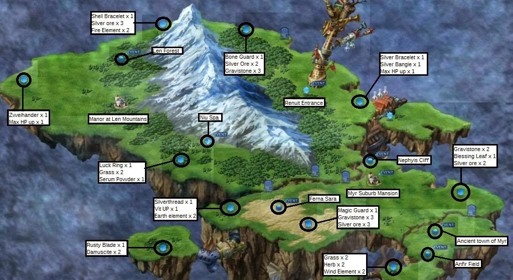 Walkthroughs Cross Edge soul location maps for Zeine SPOILER ALERT!!!