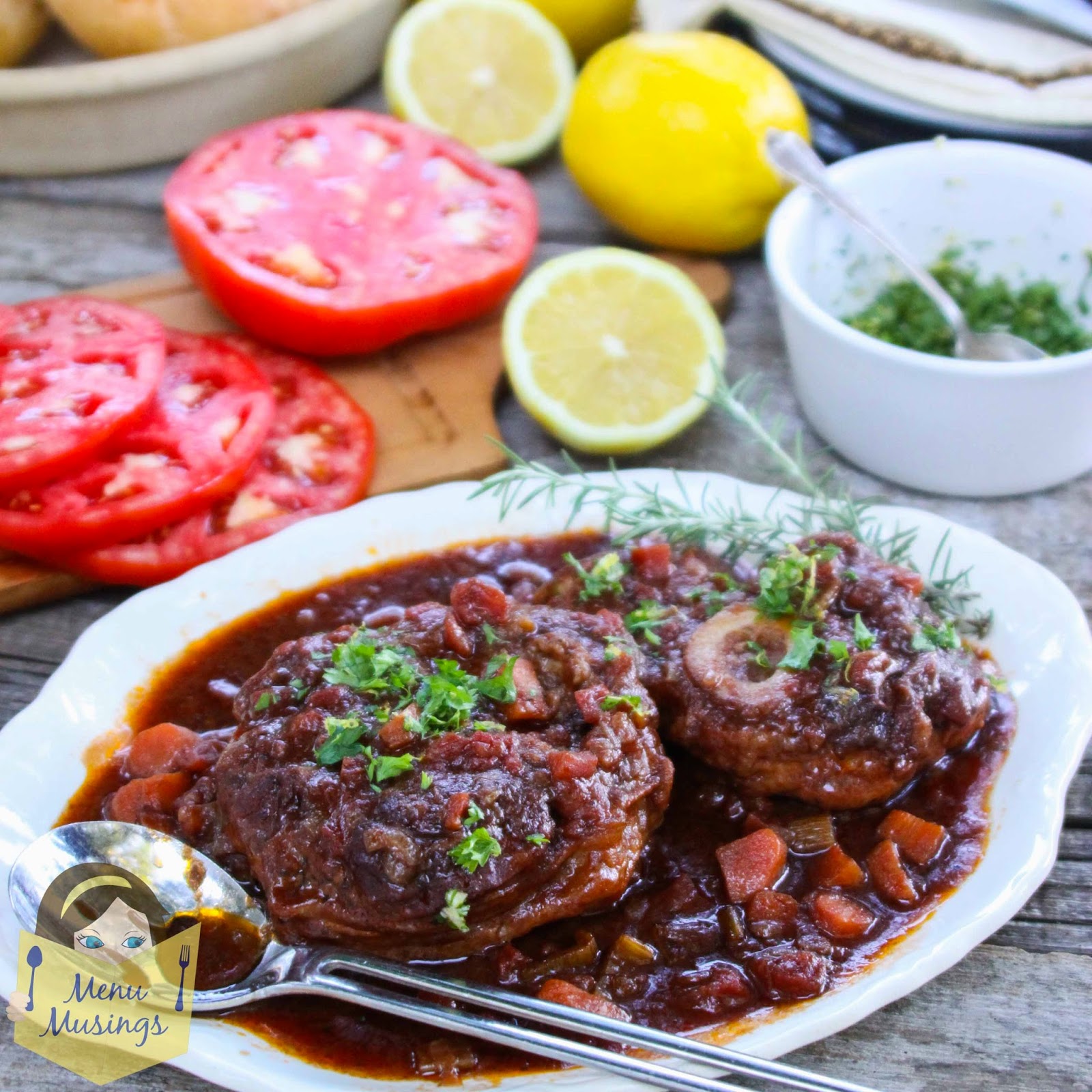 Menu Musings of a Modern American Mom Slow Braised Osso Buco Milanese