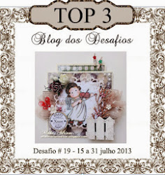 I made it to TOP 3 at Blog dos Desafios. Yayy!!