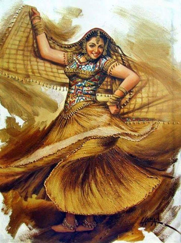 TELUGU WEB WORLD VILLAGE DANCING WOMEN PAINTING