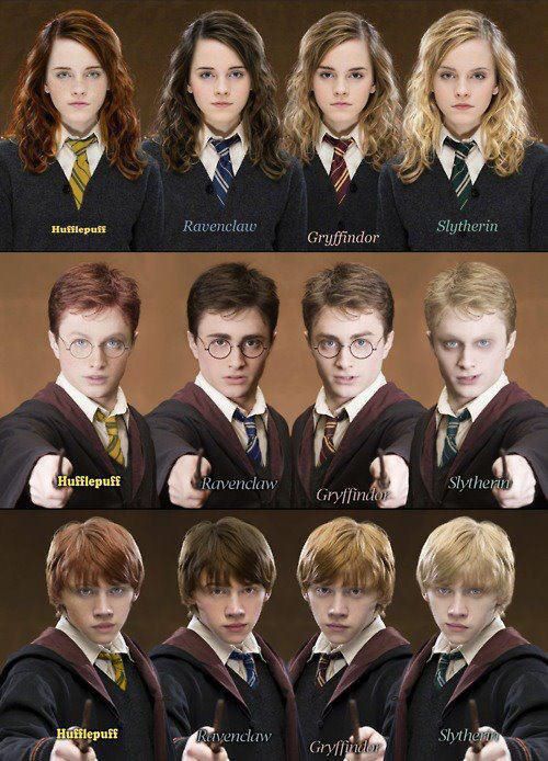 Funny pics and fun stuff D Different versions of Hermione, Harry, and Ron