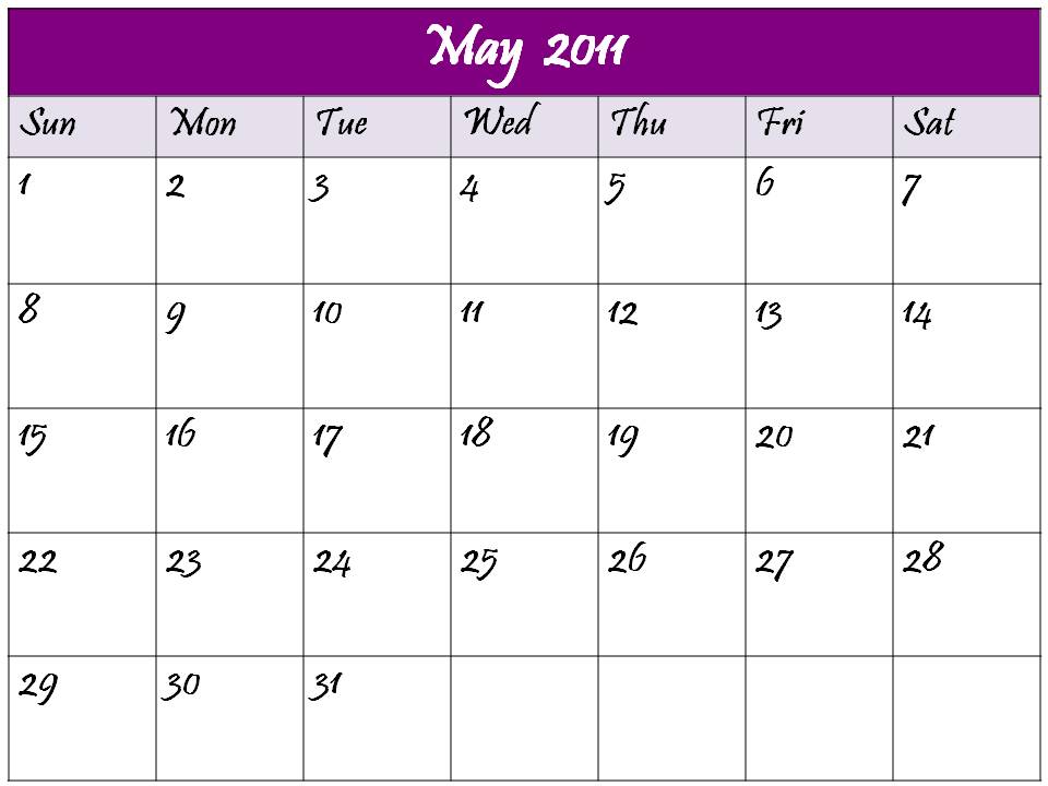 may 2011 calendar template. calendar template may 2011.