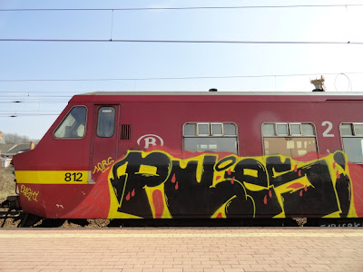 Action painting bringing art to the trains