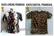 Kaos pendek loreng pramuka dikital