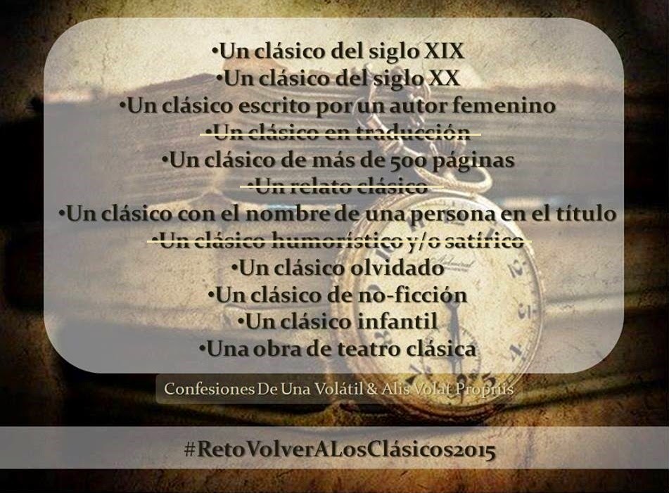Reto volver a los clásicos Back to the classics challenge