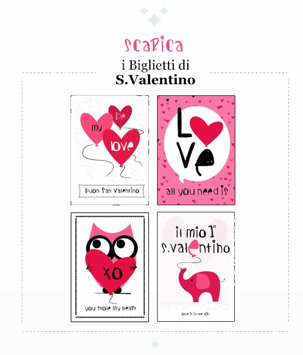 Biglietti di San Valentino da stampare