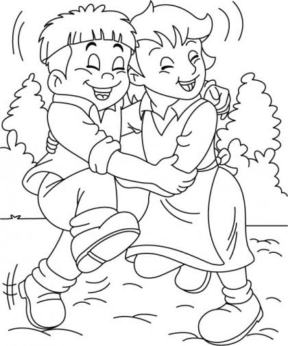 Free Coloring Pages: Friendship Day Coloring Pages