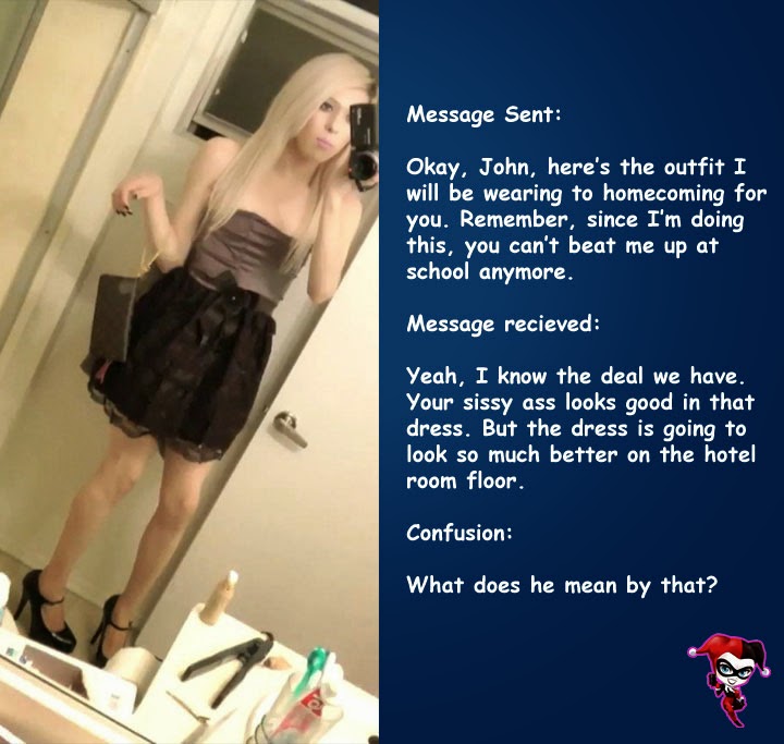 Caught Crossdresser Captions Humiliation