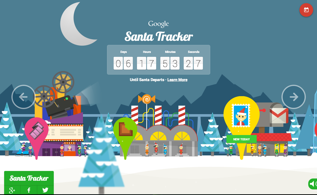 Apps and Gadgets Follow Santa on the Google Santa Tracker!