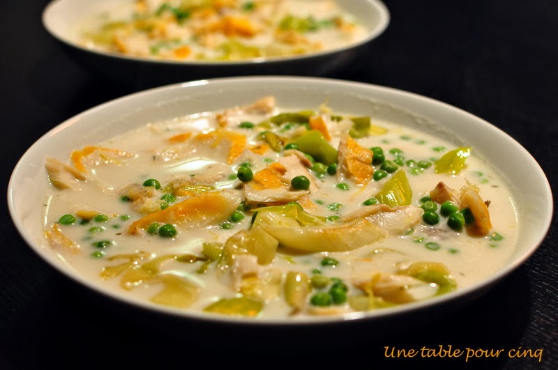 Une table pour cinq Soupe de haddock aux poireaux