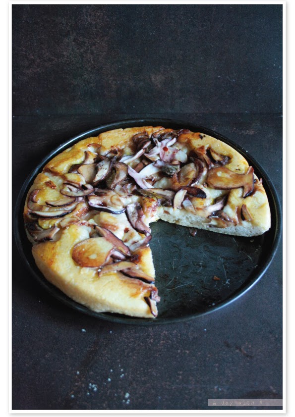 A day with V Porcini Flat bread Focaccia ai Porcini