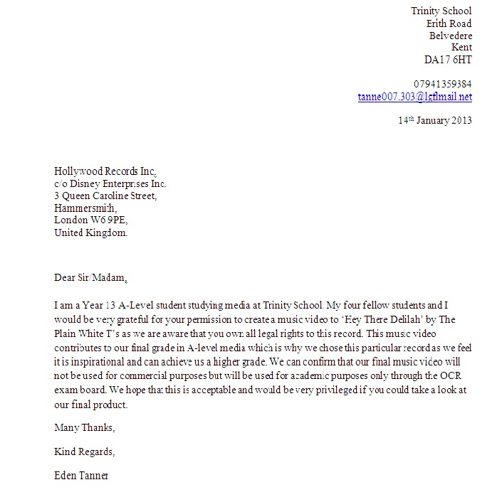 How to write a copyright permission letter image