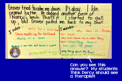 Percy Jackson And The Lightning Thief Quotes Character Inferences With The Lightning Thief - Coffee Cups And Lesson Plans