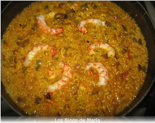 Paella de gambones