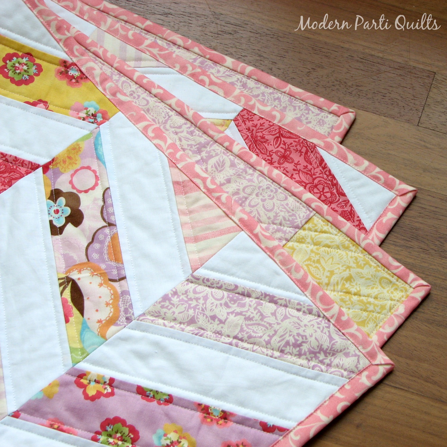 Modern Parti Quilts Herringbone Quilt, Final Fat Eighth Bundle Project