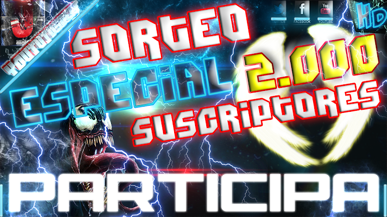SORTEO ESPECIAL 2.000 SUSCRIPTORES - CERRADO | 2015