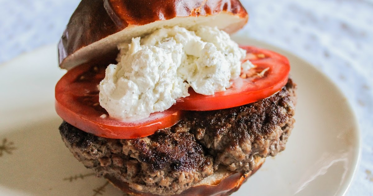 The Quixotic Table Black Pepper Goat Cheese Burgers