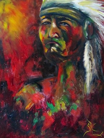 "Kitchi" Native American Indian Warrior
