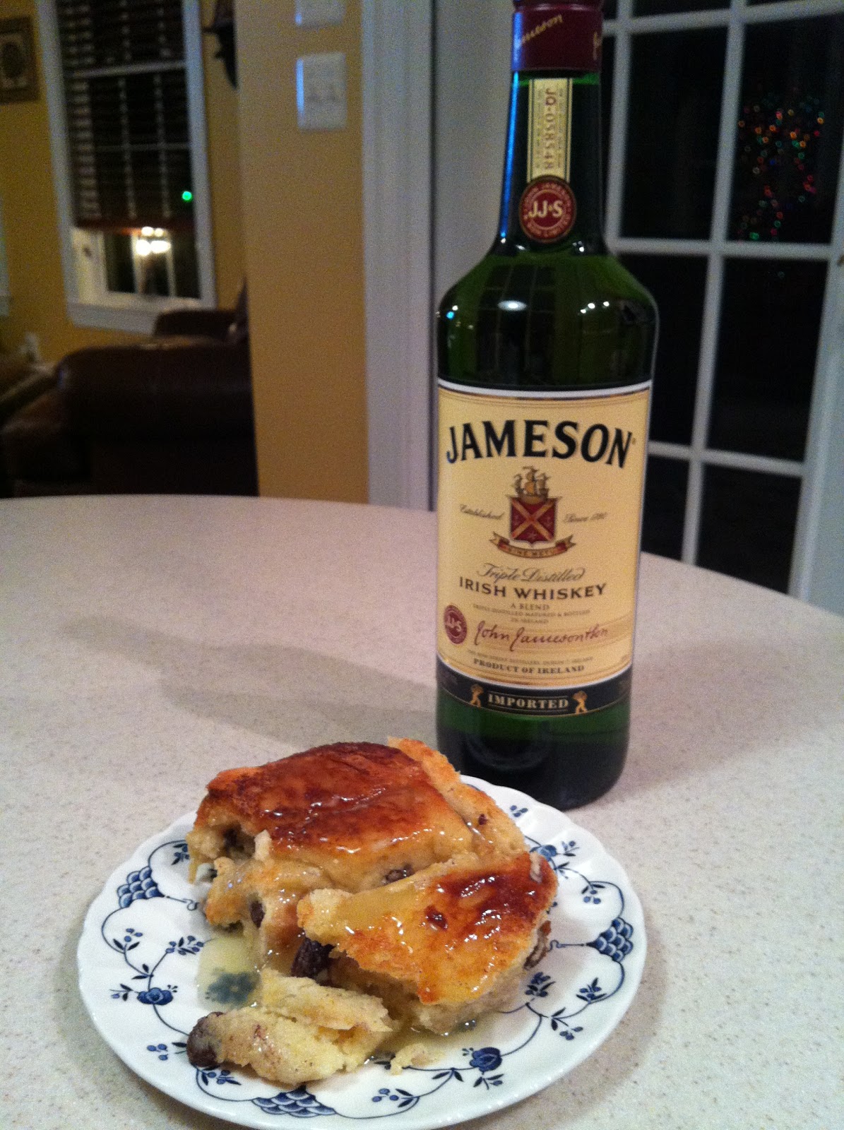 Musings Over a Barrel Bread and Butter Pudding with Hot Whiskey Sauce