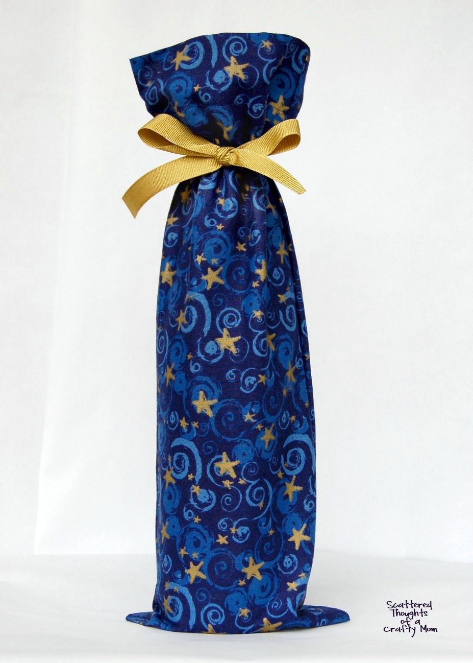Wine Bottle Gift Bag Tutorial Scattered Thoughts of a Crafty Mom by