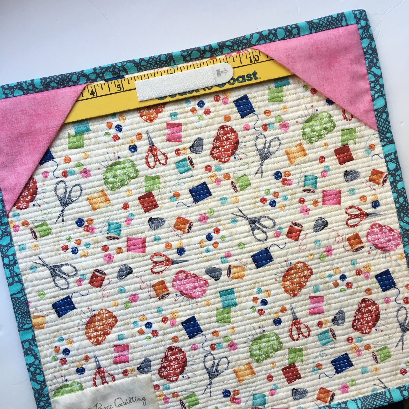 Grace and Peace Quilting Square Peg Mini Quilt