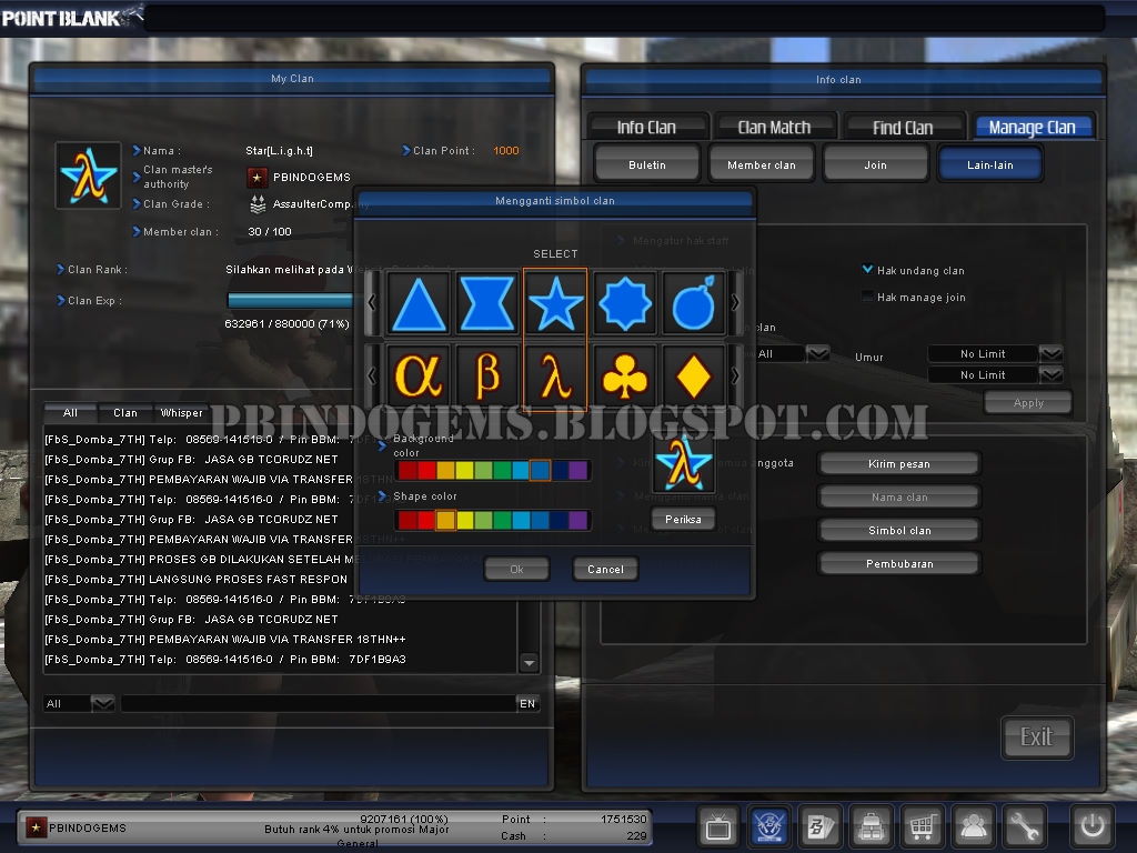 Cara Mengganti Logo Clan Point Blank PbindoGems