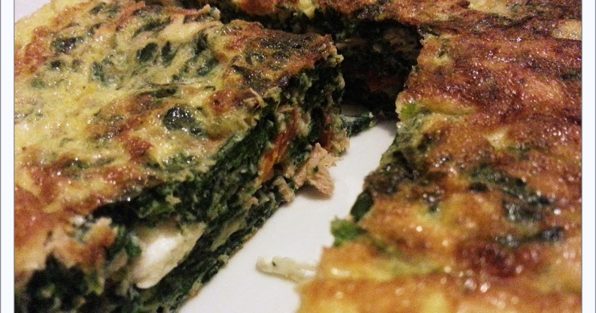 Making of cooking... Tortilla de espinacas con atún, queso feta y