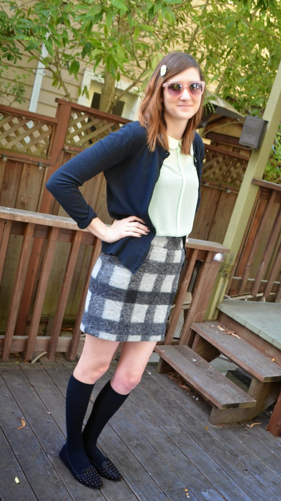 MolMonster Plaid Skirts and Tall Socks