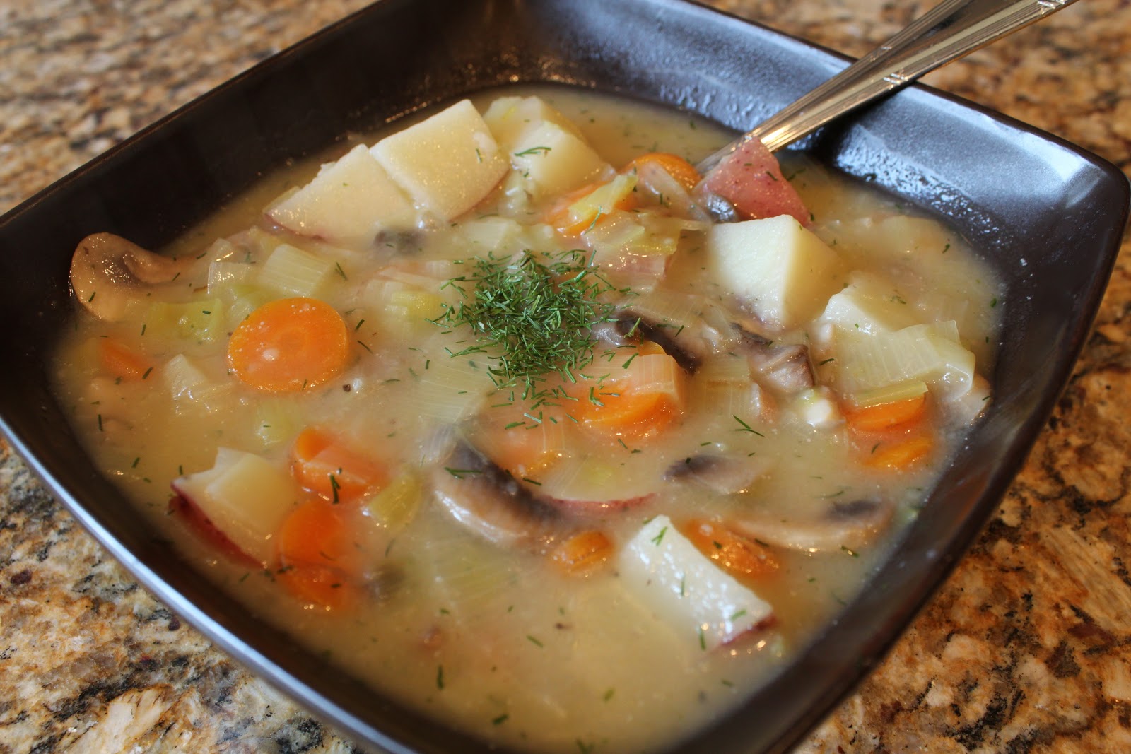 Live Extraordinary Mushroom, Potato and Leek Soup
