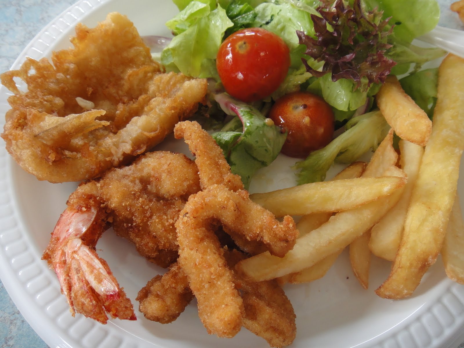crumbed fish