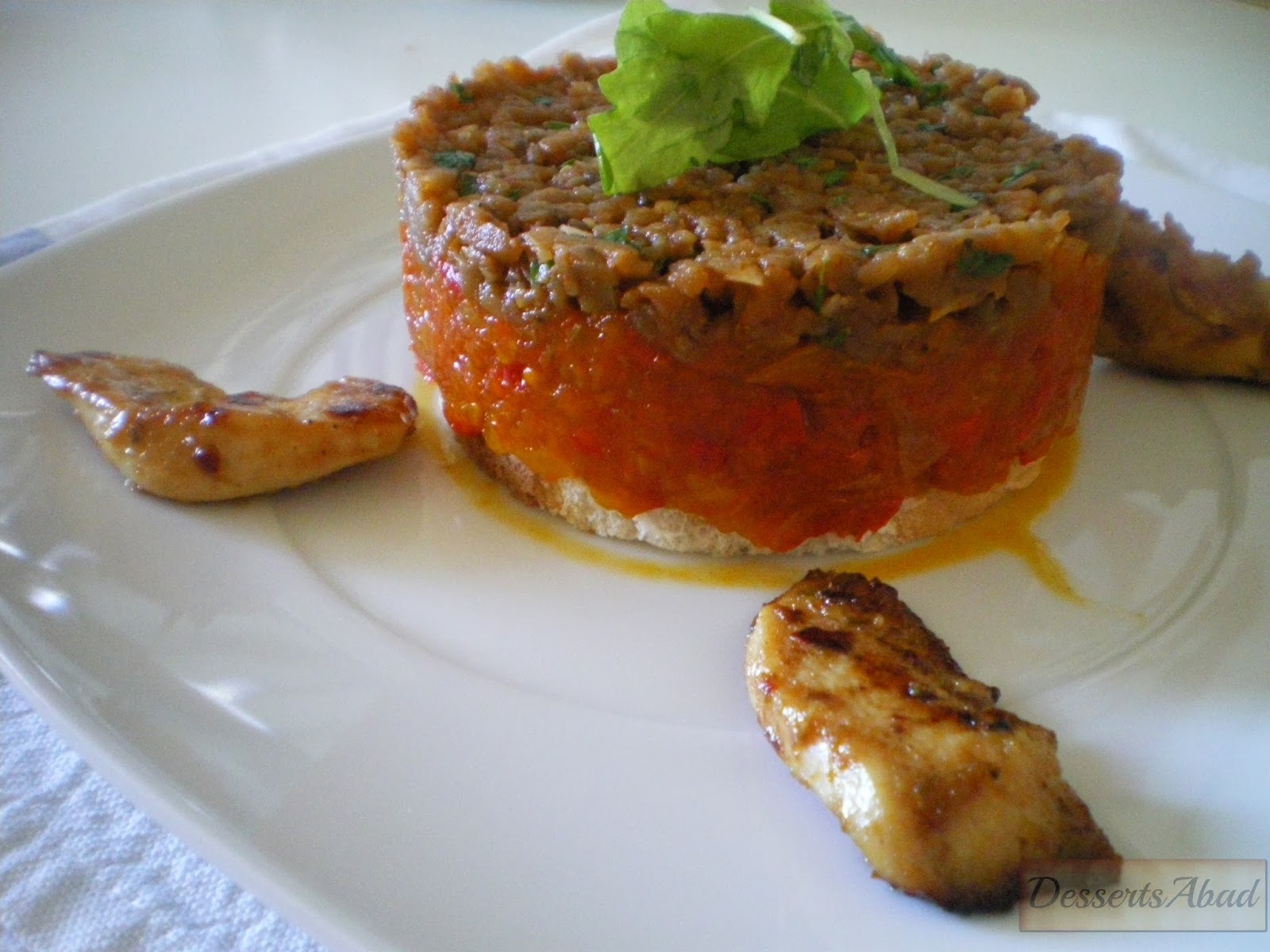 Caviar De Berenjena Con Chutney De Tomate
