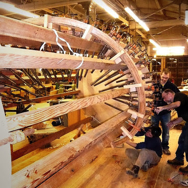 Seattle Stair & Design's Craftsman work a beam of Santos Mahogany 