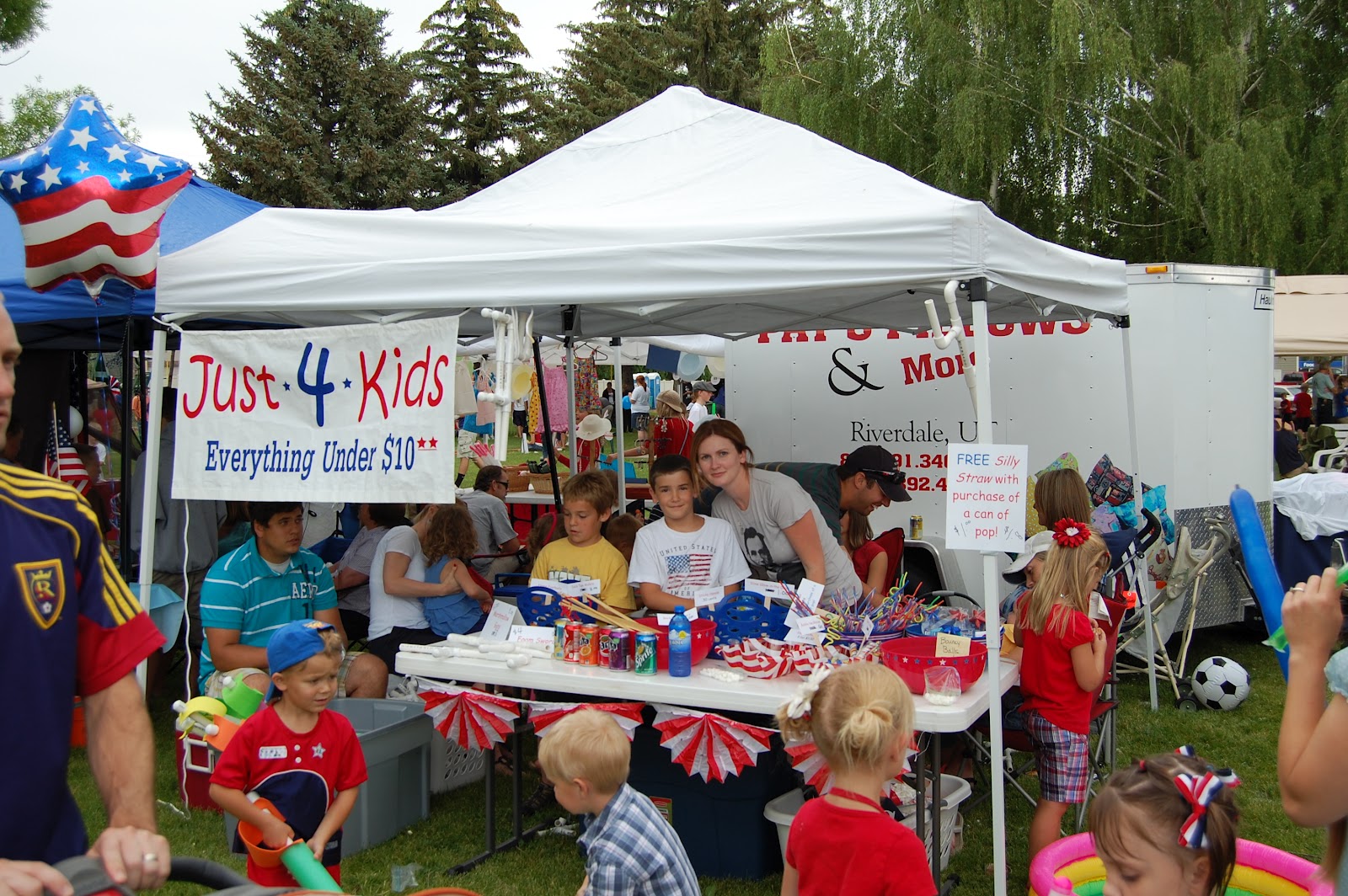 Our Fourth of July Booth 2012 Or so she says...