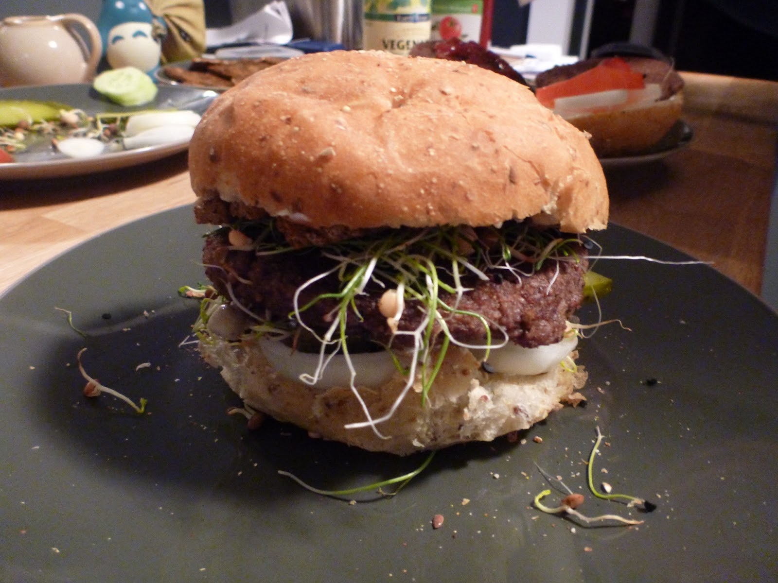Where the Veggies Are Black Bean Burgers with Tempeh Crisps