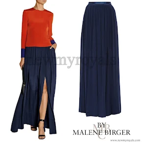 Crown princess Mary Style By Malene Birger Long Skirt
