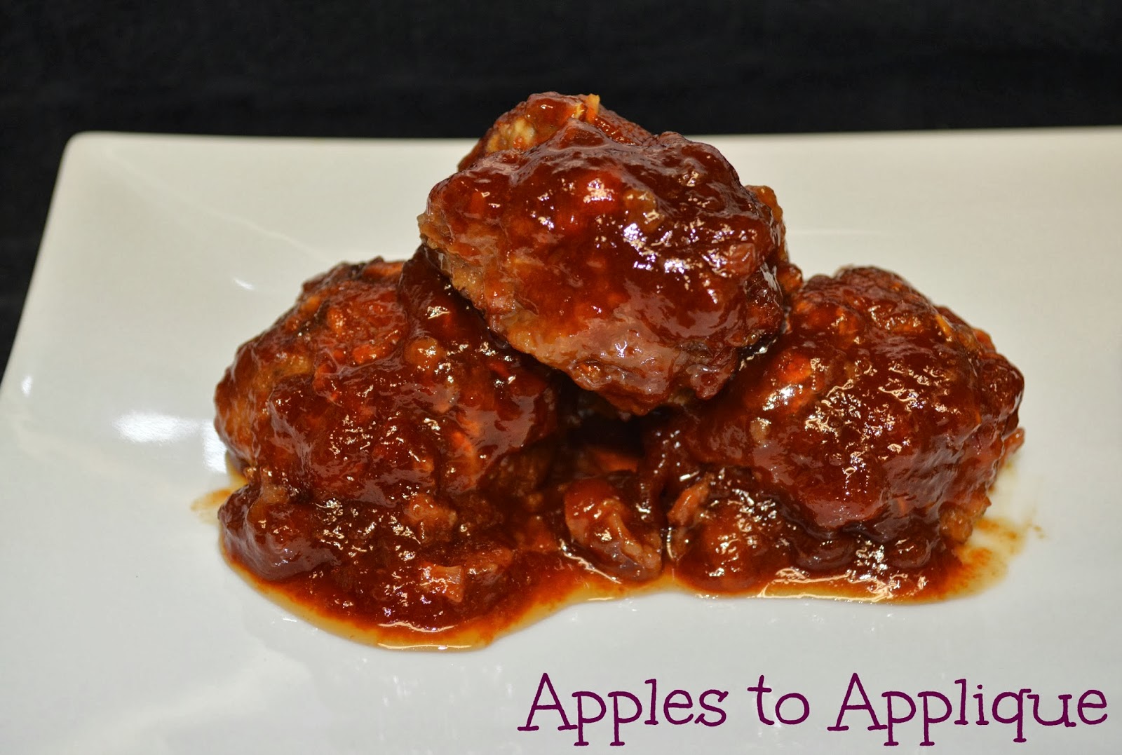 Apples to Applique Sweet & Smoky Barbecue Meatballs