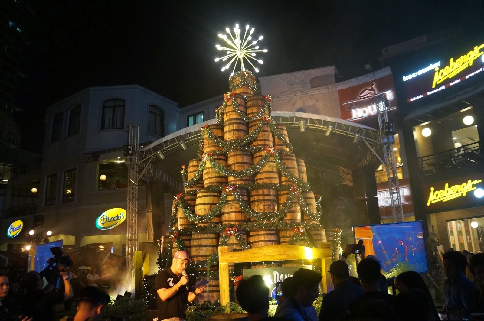 Jack Daniel's Holiday Barrel Tree Lighting at Fuente Circle Eastwood