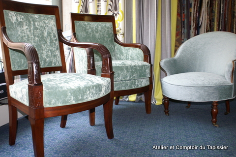Tapissier Fontenay Le Comte Atelier Et Comptoir Du Tapissier Fauteuils Et Bergere Empire