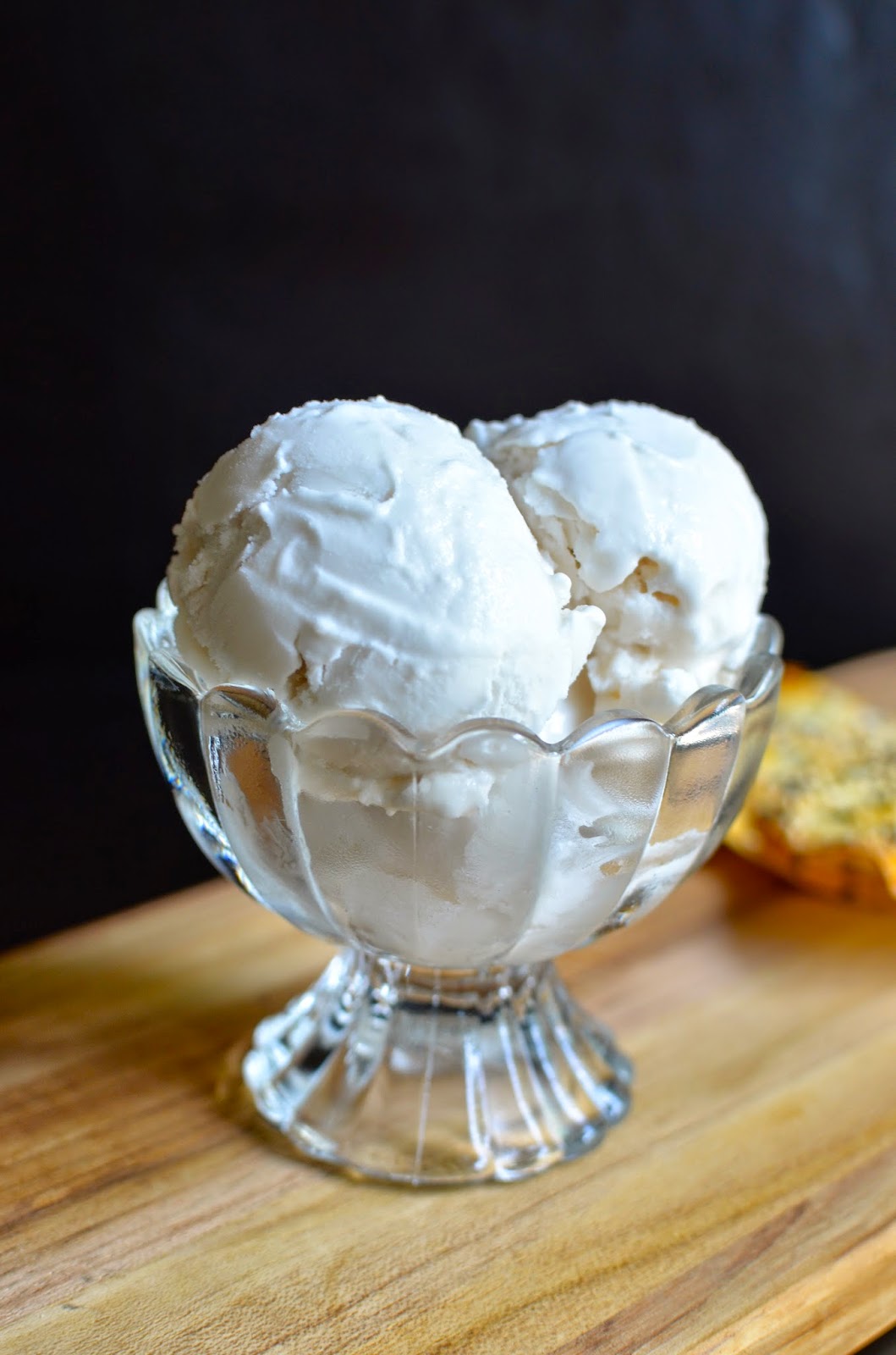 Playing with Flour Easy coconut milk ice cream and sesame wonton crisps
