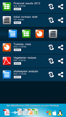Able2Extract Free PDF Converter app on Mobile