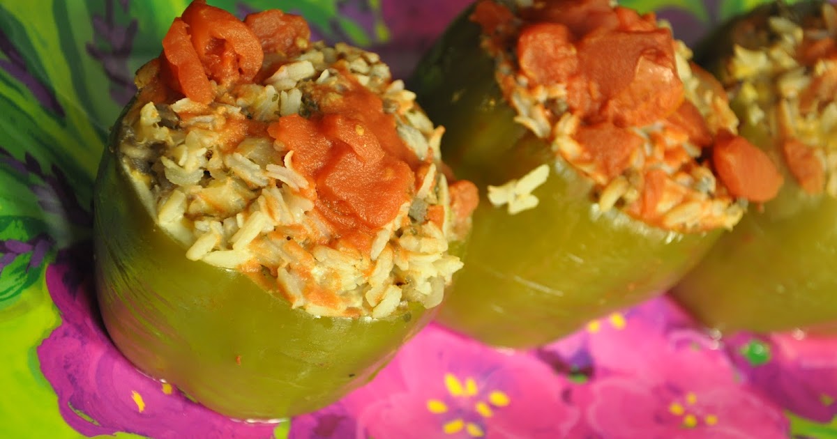 Elizabeth Ann's Recipe Box Slow Cooker Stuffed Green Peppers