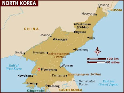 North Korea Map Political Regional